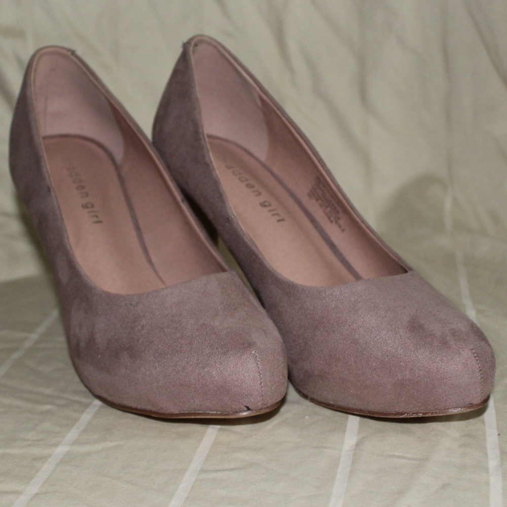 Madden Girl | Women’s Jelsey Platform Pumps, Taupe, Sz 7.5M